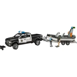 Bruder 02507 - RAM 2500 Polizei Pickup schwarz/weiß 1:16