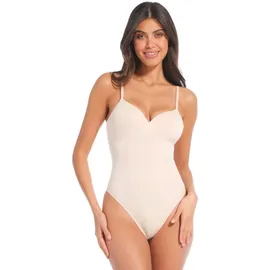 Magic Bodyfashion Shaping-Body MAGIC BODYFASHION "Soft Thong Body", Damen, Gr. S, N-Gr, lungo, Stoff, Obermaterial: 80% Baumwolle, 11% Polyamid, 9% Elasthan, eng, V-Ausschnitt, Bodys, schmale, verstellbare Träger
