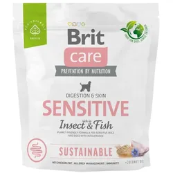 BRIT CARE Dog Sustainable Sensitive fish insekt für erwachsene Hunde mit Fisch und Insekten 1 kg