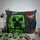 Minecraft Metro Art Rot/Grau/Grün 140 x 200 cm + 70 x 90 cm