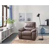 Calia Italia Sessel »Gaia, hochwertiger, edler Ledersessel mit erstklassigem Sitzkomfort« in zwei hochwertigen Lederqualitäten braun