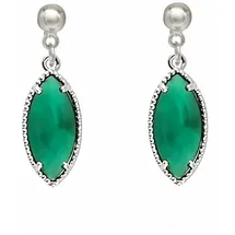 Gemshine Ohrhänger GREEN DROPS in silver coloured | Gr.: onesize