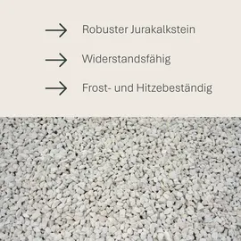 Schicker Mineral Kalk Ziersplitt beige 5-8 mm 25 kg Sack