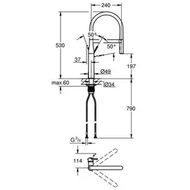 Grohe Essence Einhand-Spültischbatterie - supersteel