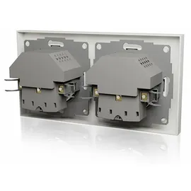 Icy Box Doppelsteckdose Unterputz IB-MPS4200W-PD Weiß 2 St.
