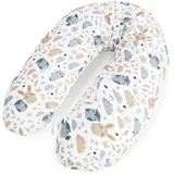 Amilian Stillkissen 170 cm Patchwork Grau