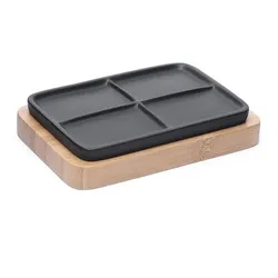 Optima Seifenschale Hombre Schwarz Polyresin HOM39