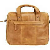 GREENLAND Nature Light Aktentasche Leder 37 cm Tabletfach braun