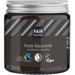 FAIR SQUARED Feste Rasurseife Olive + Kaffee 100 g 100 g