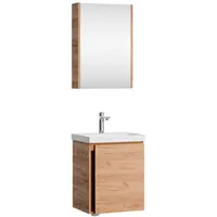 Planetmöbel Badmöbel-Set mit Spiegelschrank 50cm Gold Eiche