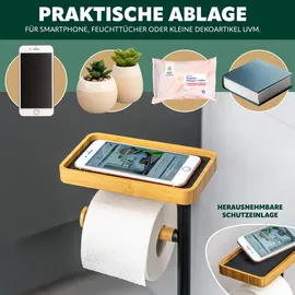 ELUNO WC-Bürstengarnitur 4in1 Schwarz