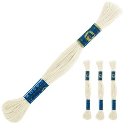 maDDma 3 Docken Stickgarn / Sticktwist Stickgarn, 8 m, 7102 hellcreme beige