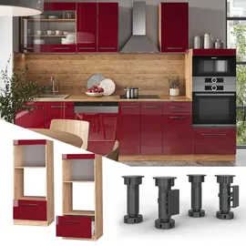 Vicco Geräteumbauschrank Fame-Line 60 x 58 x 153,6 cm Rot