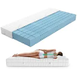 AM Qualitätsmatratzen | Premium 7-Zonen Kaltschaummatratze 200x200 cm | Weich (H2) | Orthopädische Matratze in RG60 | 19 cm Höhe | Germany | 200 x 200 Langlebige Matratze RG 60