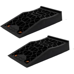 2 x Auffahrkeil mit Überfahrstopper 42x23x8 cm Stufenkeil Ausgleichskeil für ...