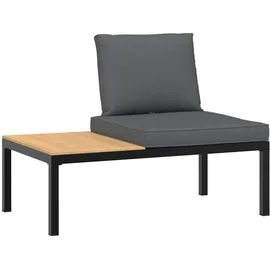 vidaXL Garten-Lounge-Set 2-tlg. schwarz