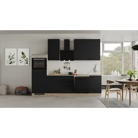 Flex-Well Küchenzeile Capri 280 cm schwarz
