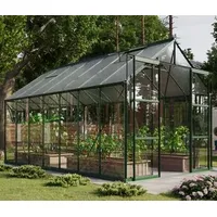 Vitavia Gewächshaus Phönix 11500 ESG/NSG, inkl. Fundament, ca. B257/H254/T448 cm, Dunkelgrün