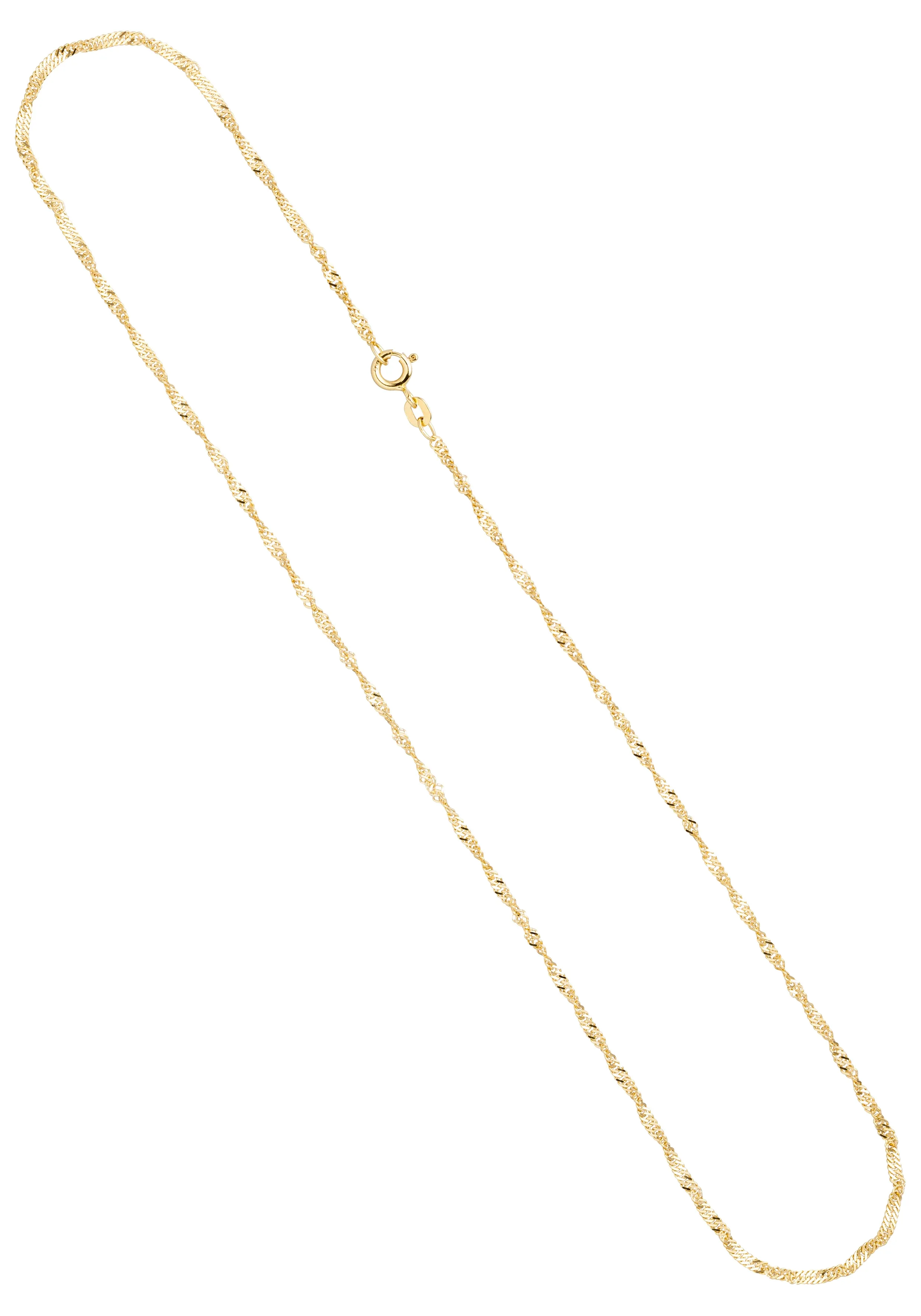 Goldkette JOBO Halsketten Gr. Gelbgold 585, Länge: 50 cm, gelb (gelbgold 585) Damen Goldketten Singapurkette 585 Gold 50 cm 1,8 mm
