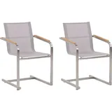Beliani Cosoleto Gartenstuhl 2er Set 0 x 0 x 0 cm beige
