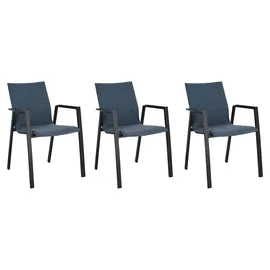 BIZZOTTO Gartenstuhl ODEON 56 x 60 x 83 cm blau 3 St.