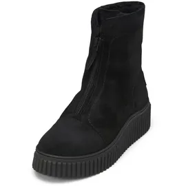 Marc O'Polo Marc OߴPolo Damen Stiefeletten aus Veloursleder mit Front-Reißverschluss, Schwarz (Black), 40