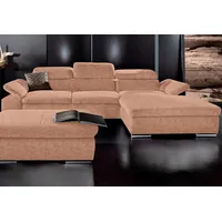 sit&more Ecksofa »Alcudia L-Form«, wahlweise mit Bettfunktion braun