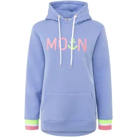 Zwillingsherz Rahel Hoodie mit MOIN und Anker Stickerei Blau L