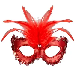 Maskenball Venezia Augenmaske Rot - OS