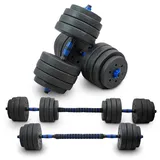 Lacestone 2in1 Hantelset Kurzhantel Langhantel Set Hanteln Krafttraining 40KG