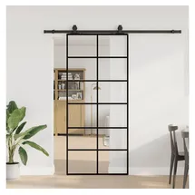 vidaXL Schiebetür rechts 90 x 205 cm schwarz