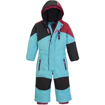 KILLTEC Schneeanzug Kinder Kesley Mini - Skioverall mit Kapuze - 10.000 mm Wassersäule - Skianzug für Jungen und Mädchen, Türkis, 122/128