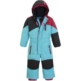 KILLTEC Schneeanzug Kinder Kesley Mini - Skioverall mit Kapuze - 10.000 mm Wassersäule - Skianzug für Jungen und Mädchen, Türkis, 122/128