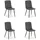 Homestyle4u Esszimmerstuhl 4er Set Anthrazit Samt