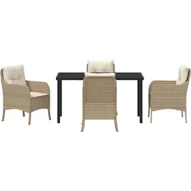 vidaXL Garten Essgruppe 5-tlg. Beige