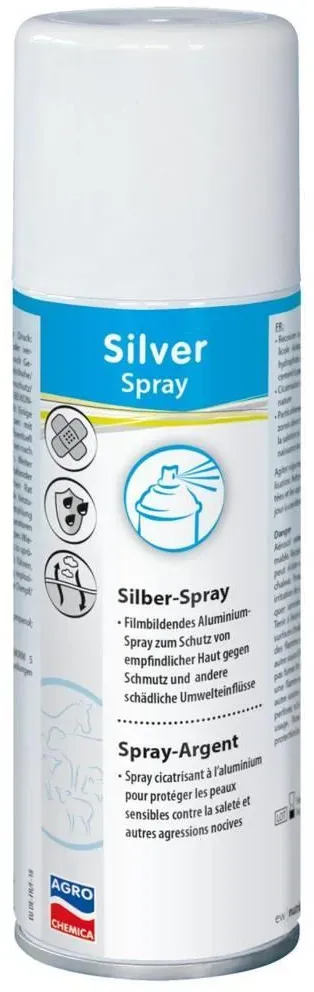 Kerbl Aluminiumspray zum Schutz der Haut vor Schmutz und anderen Belastungen, Silver Spray, 200 ml (Rabatt für Stammkunden 3%)