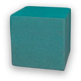 Betten-ABC KUBI Sitzhocker Sitzwürfel Bodenkissen Fußhocker 40x40x40 cm fünf Farben Wohnzimmer, Kinderzimmer, Gästezimmer oder Flur (Farbe: Türkis)