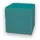 Betten-ABC KUBI Sitzhocker Sitzwürfel Bodenkissen Fußhocker 40x40x40 cm fünf Farben Wohnzimmer, Kinderzimmer, Gästezimmer oder Flur (Farbe: Türkis)