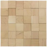 wodewa Holz Wandverkleidung selbstklebend 3D Optik Ahorn 30x30cm Wandpaneele Moderne Wanddekoration Holzverkleidung Wohnzimmer Schlafzimmer