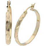 Lady Paar Creolen SMART JEWEL "Creolen diamantiert, Silber 925", gold (vergoldet), Ohrringe, Damen, Silber 925 (Sterlingsilber)