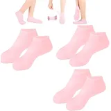 Feuchtigkeitsspendende Fußmaske, Peeling-Silikonsocken, Strand-Schutzsocken, Damen-Fuß-Spa-Pediküre-Silikonsocken, geeignet für trockene Füße, Schwielen, Fußpflege nach Pediküre