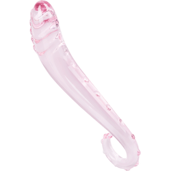 Strukturierter Glasdildo, 16 cm, rosa