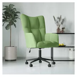 vidaXL Relaxsessel Hellgrün Samt 61 x 69 x 65 cm Grün mit Rollen