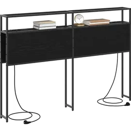 vidaXL Stauraum-Kopfteil Schwarze Eiche 120 cm Holzwerkstoff vidaXL