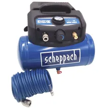 SCHEPPACH Druckluft Kompressor HC06 mit Schlauch 6L 9,7kg ölfrei Druckluftgerät