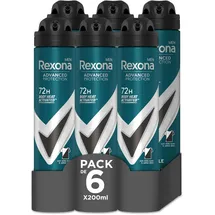 Rexona Invisible Black & White Deospray Advanced Protection 6 x 200 ml