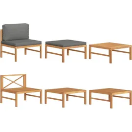 vidaXL Garten-Lounge-Set 3-tlg. natur/grau 316115