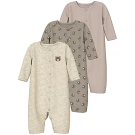 NAME IT - Kid's Nightsuit 3-Pack - Alltagsunterwäsche Gr 80 beige