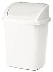 Papierkorb Polypropylen 4,45 L 20 (B) x 16,5 (T) x 28,5 (H) cm Weiß