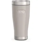 Thermos ICON MUG 0,47 Liter Edelstahl, doppelwandig sandstone mat, Thermobecher 470ml, Kaffeebecher to go Isolierbecher, 7 h heiß / 22 h kalt, spülmaschinenfest, absolut dicht, BPA-frei